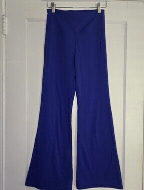 Happily Grey Bright Blue Flare Leggings Women's Small